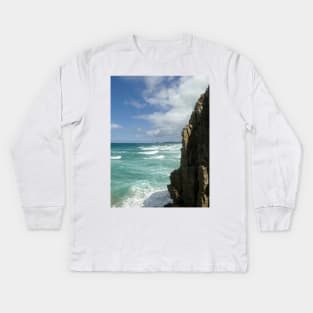 Perran Bay, Cornwall Kids Long Sleeve T-Shirt